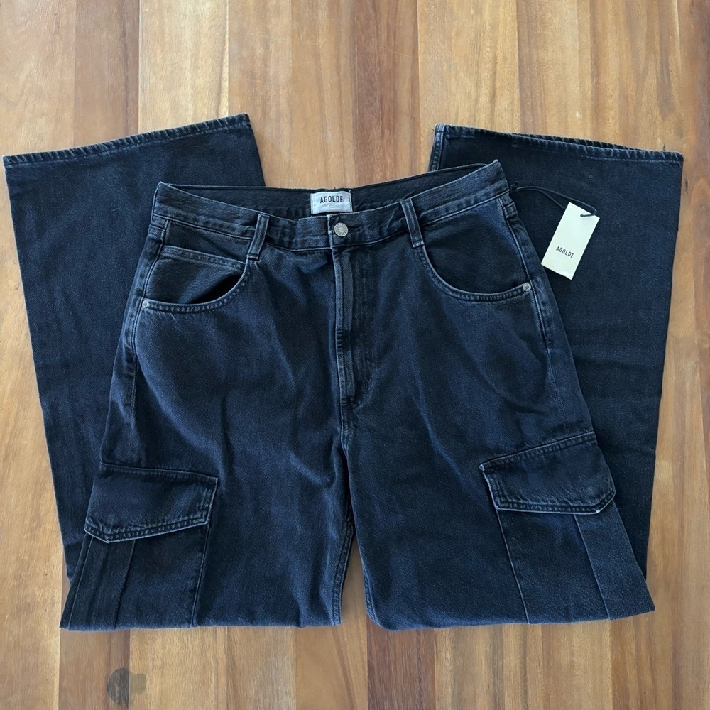 AGOLDE Minka Cargo Jeans - Spider Wash - Size 30